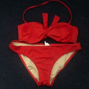 J. Crew Red Bikini, Small